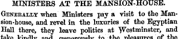 MINISTERS AT THE MANSION-HOUSE. Generall...