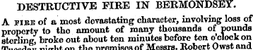 DESTRUCTIVE FIRE IN BERMONDSEY. A piBB o...
