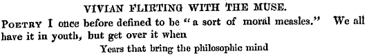 VIVIAN FLIRTING WITH THE MtJSE. Poetry I...