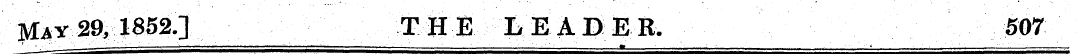 May 29, 1852.] THE LEABER. 507