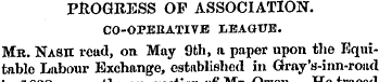 PROGRESS OF ASSOCIATION. CO-OPEBATIVE LE...