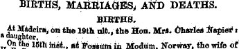 BIRTHS, MARItlA&ES, AND DEATHS. BIRTHS. ...