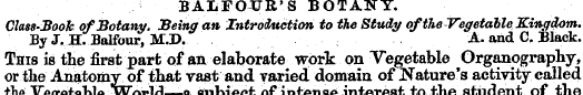 BAIiFOJffR'S BOTANY. Class-Book of Botan...