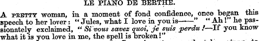 LE PIANO DB BERTHE. A PEETTY woman, in a...