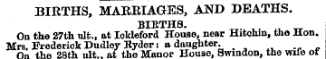 BIRTHS, MARRIAGES, AND DEATHS. BIETHS. n...