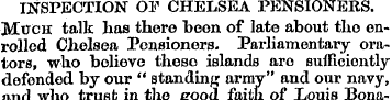 INSPECTION OF CHELSEA PENSIONERS. Much t...