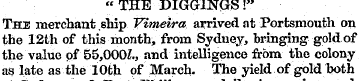 " THE DIGGINGS!" The merchant . ship Yim...