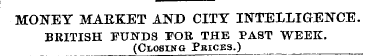 MONEY MARKET AND CITY INTELLIGENCE. BRIT...