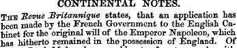 CONTINENTAL NOTES. The Revue Uritannique...