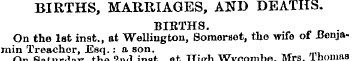 BIRTHS, MARRIAGES, AND DEATHS. BIRTHS. ....