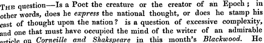 The question—Is a Poet the creature or t...