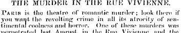 THE MURDER IN THE RUE VIVIENNE. Paiuh is...