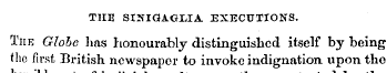 THE SINIGAGLIA EXECUTIONS. The Globe lia...