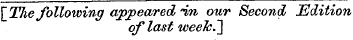 \_ The following appeared "in our Second...