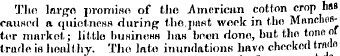 Tho largo promise of tho American cotton...