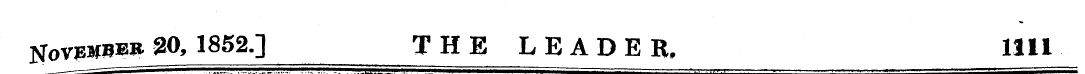 Noviembb» 20, 1852.] THE LEADER, 1111