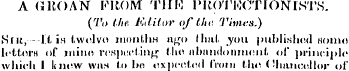 A (211OAN FROM TUN PltOTKOTIONlSTS. (To ...