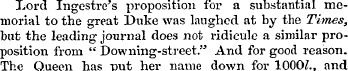 Lord Ingestre's proposition for a substa...