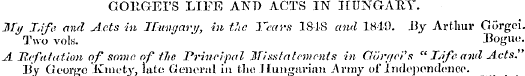 COltGEI'S LIFE AKT) ACTS IN HUNGARY. My ...