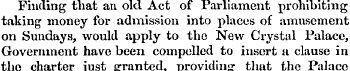 Finding that an old Act of Parliament pr...