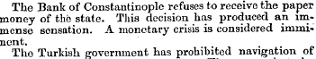 The Bank of Constantinople refuses to re...