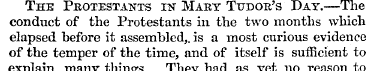 The Protestants in Mart Tttdor's Day.—Th...