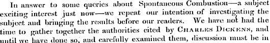 In answer to sonic queries about Spontan...