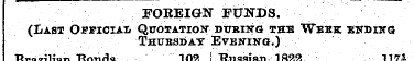 FOREIGN FUNDS. (Last Official Quotation ...