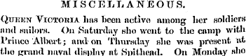 MISCELLANEOUS. Qitnion Victoria has been...