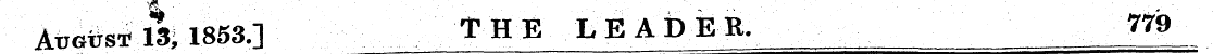 Avgvsh 13; 1853.] THE LEADER. 779