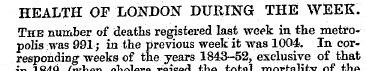 HEALTH OF LONDON DURING THE WEEK. The nu...
