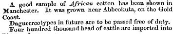 A good sample of African cotton has been...