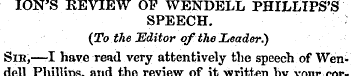 ION'S REVIEW OF WENDELL PHILLIPS'S SPEEC...