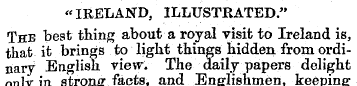 "IRELAND, ILLUSTRATED." The best thing a...