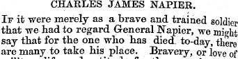 CHARLES JAMES NAPIER. If it were merely ...