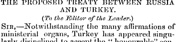 THE PROPOSED TREATY BETWEEN RUSSIA AND T...