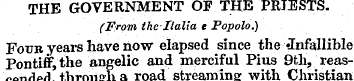 THE GOVERNMENT OF THE PEIESTS. (From the...