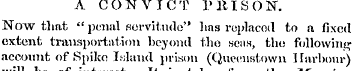 A CONVICT Pill SON. Now that " penal ser...