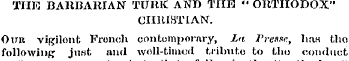 THR BARBARIAN TURK AND THE " ORTHODOX" C...