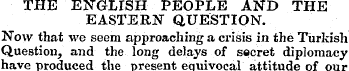 THE ENGLISH PEOPLE AND THE EASTERN QUEST...