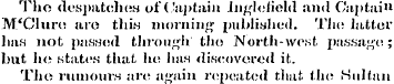 1 ho despatches of Captain Jnglefield an...