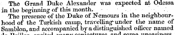 The Grand Duke Alexander was expected at...