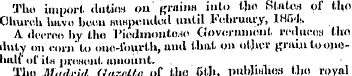 Tho import dutios on grains into t]»o St...