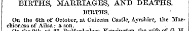 BIRTHS, MARRIAGES, AND DEATHS. BIRTHS. O...