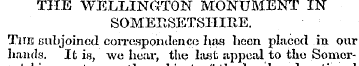 THE WELLINGTON MONUMENT IN SOMERSETSHIRE...