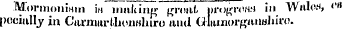 Mormonism in making great, nrogroHM in W...