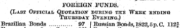 FOREIGN FUNDS. (Last Official Quotation ...