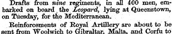 Drafts from nine regiments, in all 400 m...