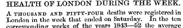 HEALTH OF LONDON DURING THE WEEK. A thou...