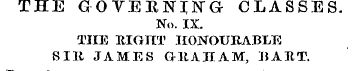 THE GOVERNING CLASSES. No. IX. THE RIGHT...